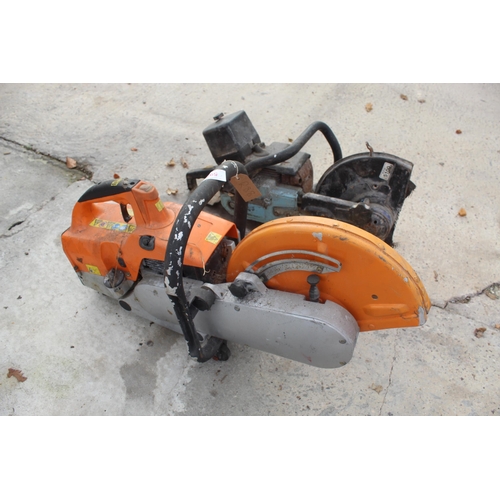 592 - 2 PETROL STONE SAWS  NO VAT