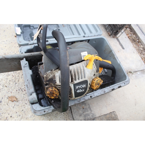 593 - RYOBI CHAINSAW AND BOX  NO VAT