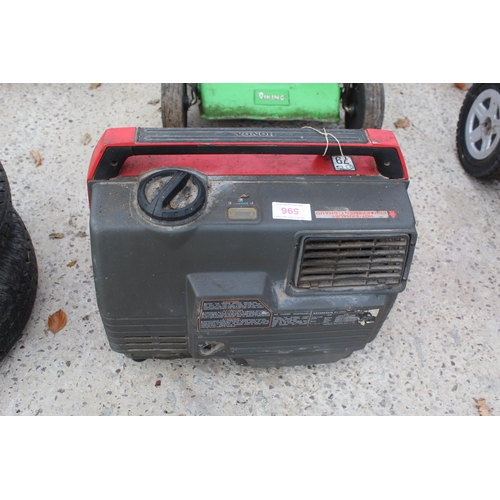 596 - HONDA GENERATOR EX650 MODEL  NO VAT