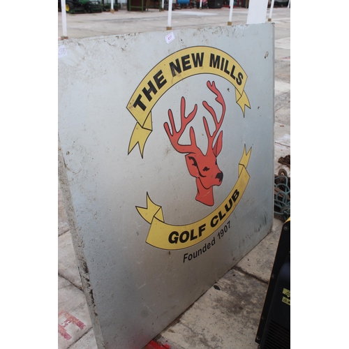 617 - GOLF CLUB SIGN  NO VAT