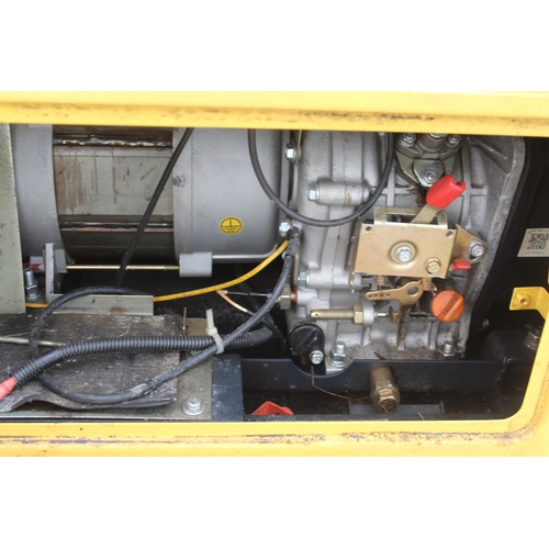 618 - KIPOR YELLOW DIESEL GENERATOR KDE 6700 TA  NO VAT