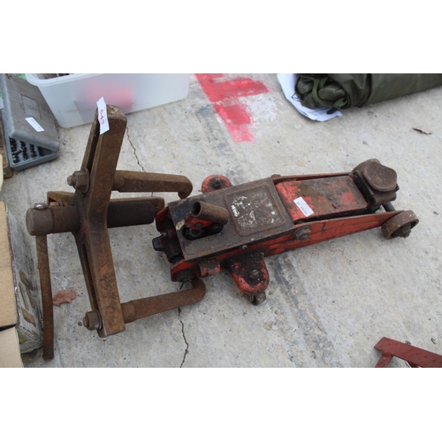 643 - A TROLLEY JACK, A CLUTCH PULLER AND A JOINTER  NO VAT