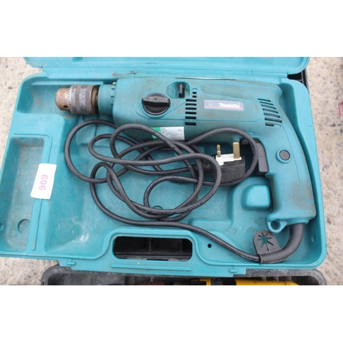 696 - MAKITA DRILL AND DEWALT DRILL  + VAT