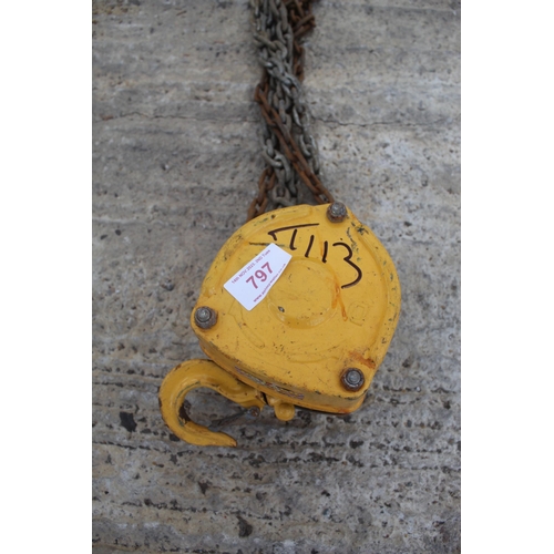 797 - YELLOW BLOCK AND TACKLE  NO VAT