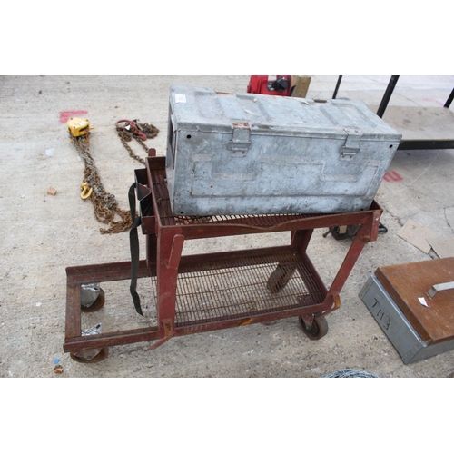 798 - MIG WELDING TROLLEY AND BOX  NO VAT