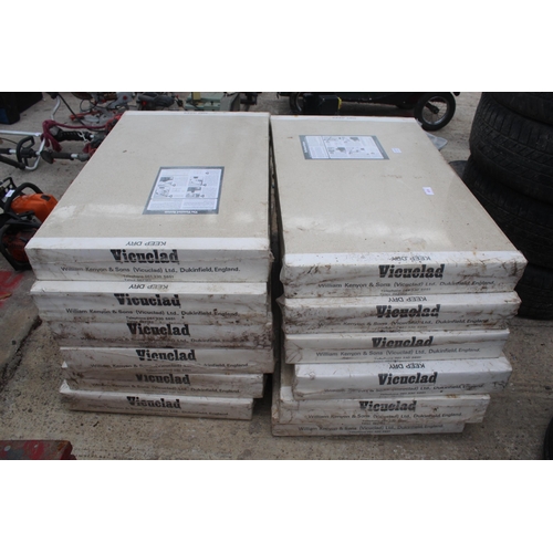 805 - 12 BOXES VICUCLAD FIRE BOARD 60-1M X 610MM IN PACKS OF 5  + VAT