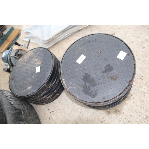 808 - 2 BLACK INSPECTION MANHOLES  NO VAT