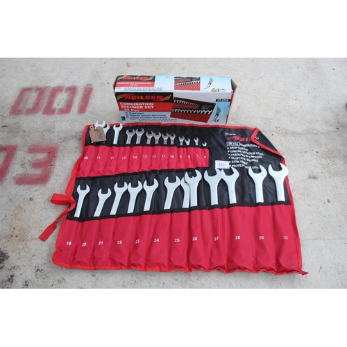 1631 - NEW 25 PIECE COMBINATION SPANNER SET CTO795  NO VAT