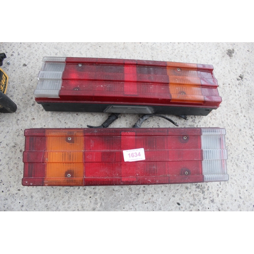 1634 - 2 MERCEDES BENZ LUTON VAN BODY LIGHTS  NO VAT