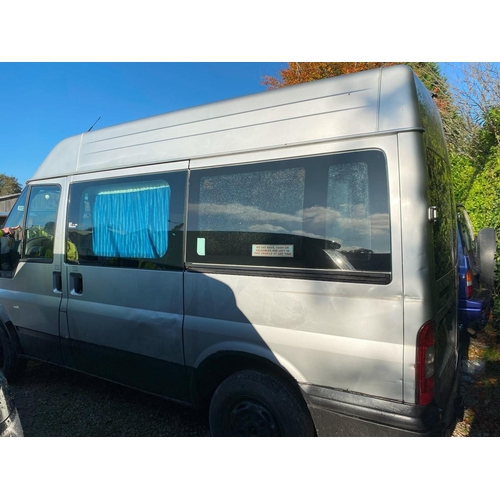 187 - FORD CAMPER VAN, DIESEL, SILVER 
 MILEAGE 122588 REGISTRATION DN06HKJ (2006) WHILST ALL DESCRIPTIONS... 