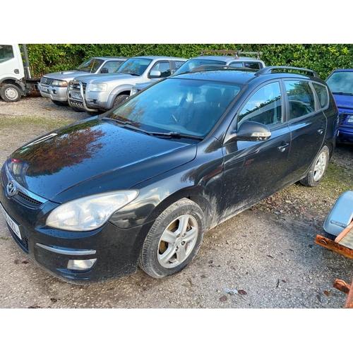 189 - HYUNDAI 130 ESTATE, 4 DOORS MANUAL, DIESEL, BLACK MILEAGE 153783 REGISTRATION ET59AZL (2010) MOT EXP... 