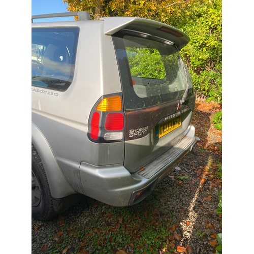 193 - MITSUBISHIB SHOGUN SPORT, 5 DOOR, MANUAL, DIESEL, SILVER MILEAGE 134000 REG CE03MFZ (2003) MOT EXPIR... 