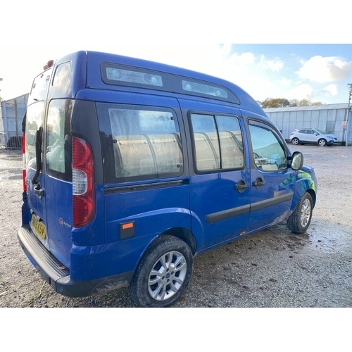 195 - FIAT DOBLO, 5 DOOR, MANUAL, DIESEL, BLUE,  HN09KSV (2009) MOT EXPIRED, MILEAGE 146806, SOME SERVICE ... 