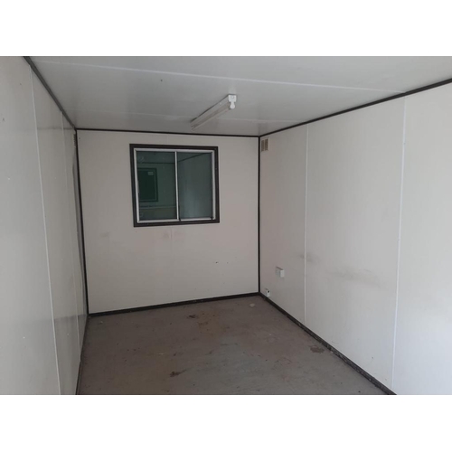 276 - A 20' SHIPPING CONTAINER CLEAN & TIDY BOARDED OUT SINK LIGHTS ETC NO LEAKS SHUTS & LOCKS 2 WINDOWS W... 