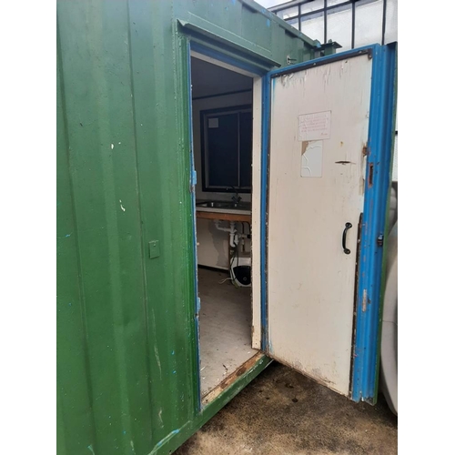 276 - A 20' SHIPPING CONTAINER CLEAN & TIDY BOARDED OUT SINK LIGHTS ETC NO LEAKS SHUTS & LOCKS 2 WINDOWS W... 