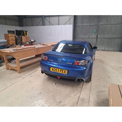 196 - MAZDA COUPE RX-8 231 PS AG53FEX FIRST REG 06/02/04 BEEN IN STORAGE FOR 3 YEARS DOES START BUT TO BE ... 