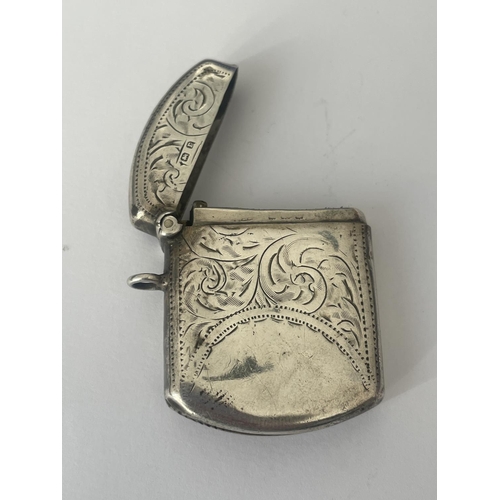 523 - A SILVER VESTA CASE