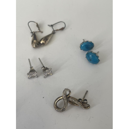 545 - A BAG OF SILVER EARRINGS