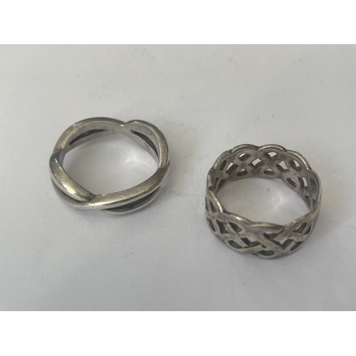 551 - FOUR ASSORTED SILVER RINGS