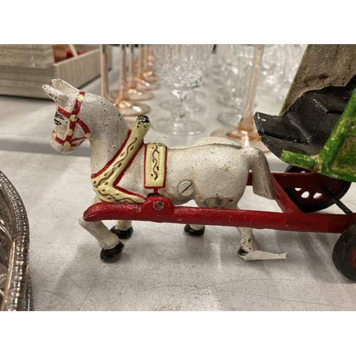 275 - A CAST BROOKE BOND TEA HORSE DRAWN WAGON MODEL