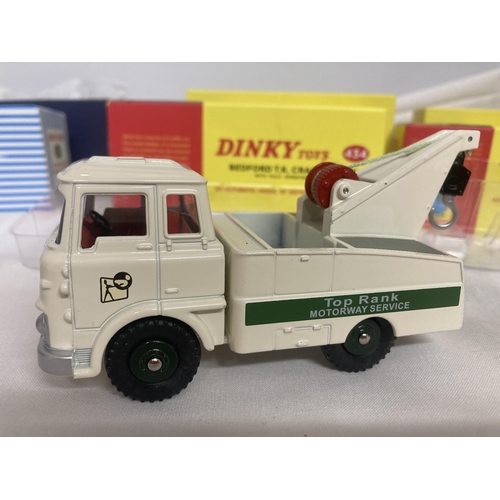 343 - THREE ATLAS DINKY MODELS (MINT) NO. 425 BEDFORD TK COAL LORRY, NO. 434 BEDFORD TK CRASH TRUCK AND NO... 