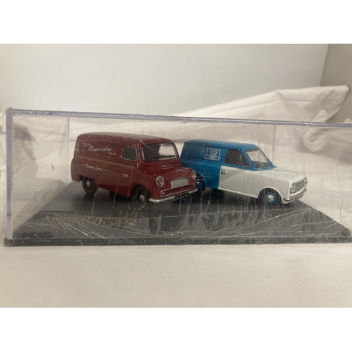 345 - TWO OXFORD DIECAST MODELS - SET NO. 27 - CO-OP VANS, RICHARD READ LORRY