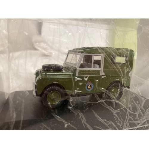 359 - THREE OXFORD DIECAST LANDROVERS (BOXED) (MINT) 1:43 SCALE