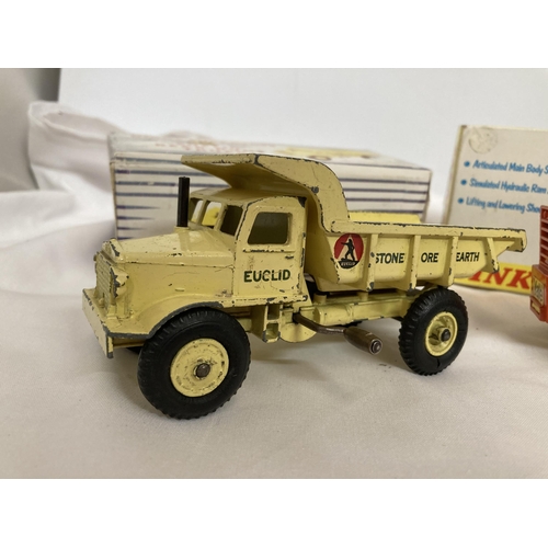 361 - TWO BOXED DINKY MODELS NO. 965 - A EUCLID DUMP TRUCK AND NO. 973 - AN EATON YALE LOADING SHOVEL