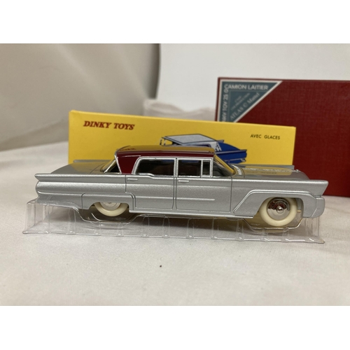 363 - FOUR ATLAS DINKY MODELS (MINT AND BOXED) NO. 532 - LINCOLN PREMIERE - NO. 555 - A FORD THUNDERBIRD, ... 