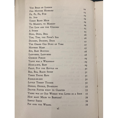 136 - A 1939 FIRST EDITION ZODIAC BOOKS 'NURSERY RHYMES'