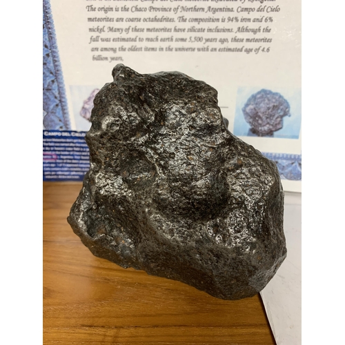 4 - A 5KG CAMPO DEL CIELO IRON METEORITE WITH CERTIFICATE OF AUTHENTICITY, 4000 - 6000 YEARS OLD