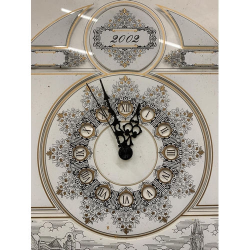 70 - A LARGE LIMITED EDITION 3/200 HAND MADE WALL CLOCK WITH 18CT GOLD LEAF DECOR