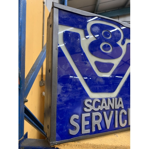 74 - A SCANIA SERVICE ILLUMINATED BOX SIGN