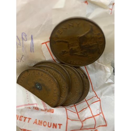 167 - A LARGE QUANTITY OF PRE-DECIMAL COINS TO INCLUDE PENNIES AND HA'PENNIES