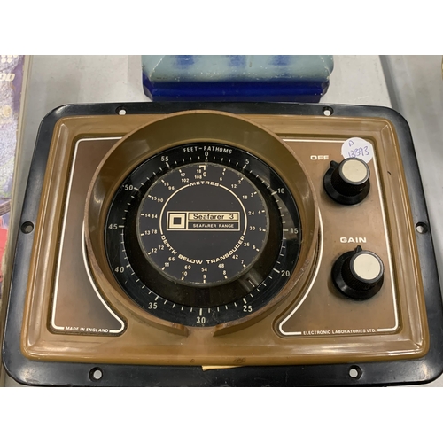 222 - A VINTAGE RAYMARINE SEAFARER 3 DEPTH ECHO SOUNDER