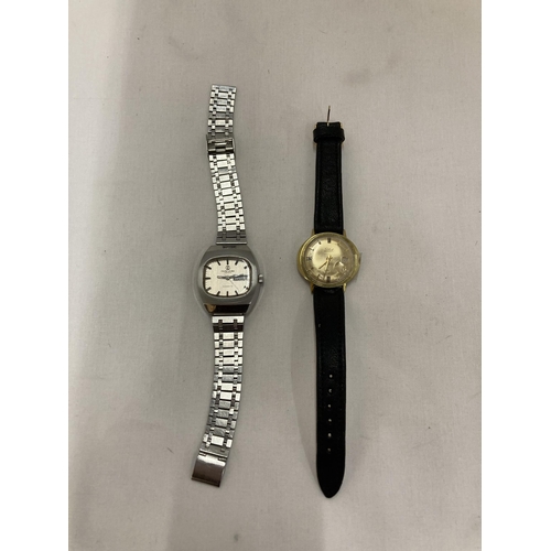 801 - A FAVRE LEUBA AUTOMATIC WRISTWATCH AND A PILOT WRISTWATCH, BOTH FOR RESTORATION