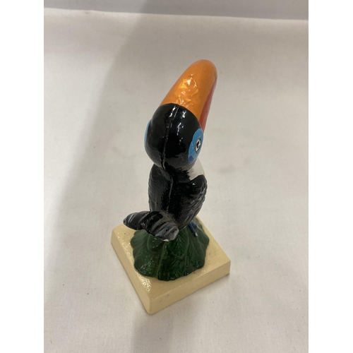 805 - A CAST GUINNESS TOUCAN FIGURE, HEIGHT 17CM