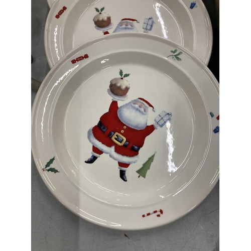 826 - FOUR LARGE AND THREE SMALLER ROB SCOTTON CHRISTMAS PLATES