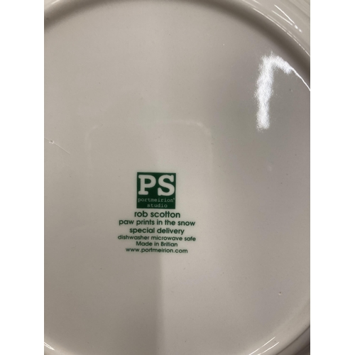 826 - FOUR LARGE AND THREE SMALLER ROB SCOTTON CHRISTMAS PLATES