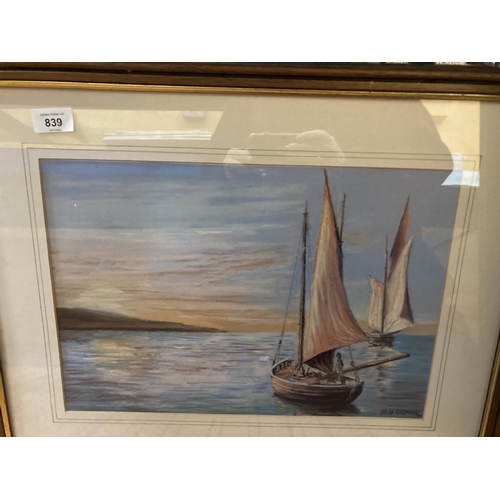 839 - PERCY GRAVER (BRITISH, BORN 1943) 'SETTING SAIL' LIMITED EDITION (12/150), COLOURED PRINT, SIGNED VE... 