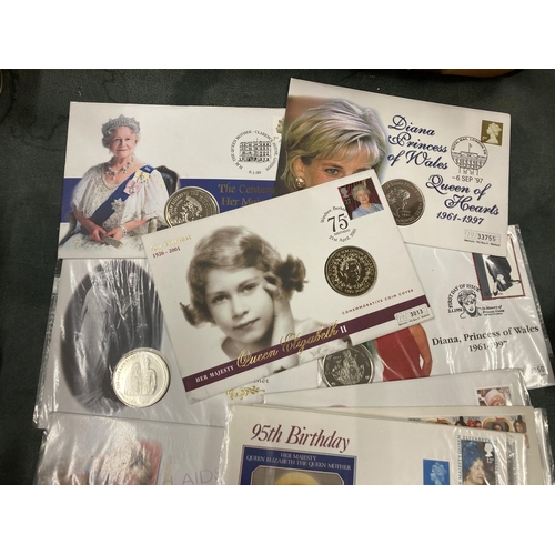 850 - A COLLECTION OF COMMEMORATIVE FIRST DAY COVERS, EACH TO INCLUDE A CROWN - 12 IN TOTAL