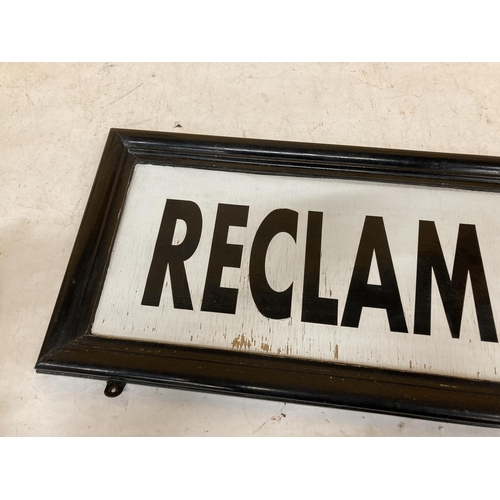 877 - A LARGE VINTAGE STYLE 'RECLAMATION' SIGN, 90CM X 34CM