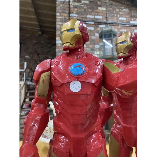 884 - TWO LARGE IRON MAN FIGURES