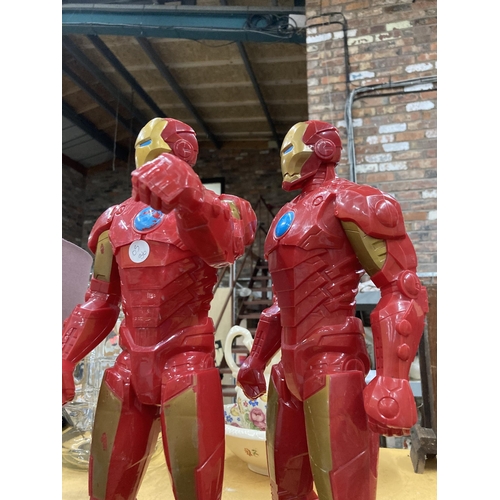 884 - TWO LARGE IRON MAN FIGURES