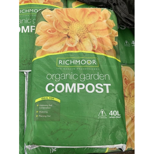 170 - FIVE BAGS OF 40 LITRES RICHMOOR ORGANIC COMPOST NO VAT TO BE SOLD FOR THE FIVE