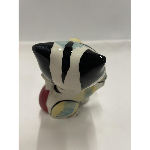 752 - A LORNA BAILEY HAND PAINTED AND SIGNED BUTTERFLY CAT