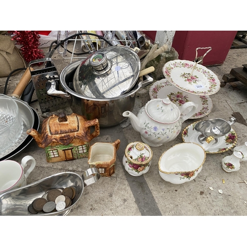 2010 - AN ASSORTMENT OF ITEMS TO INCLUDE CERAMICS AND GLASS WARE ETC