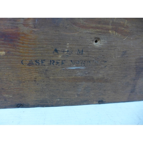 435 - A WORLD WAR II PERIOD AIR MINISTRY MARKED WOODEN BOX, WIDTH 37CM