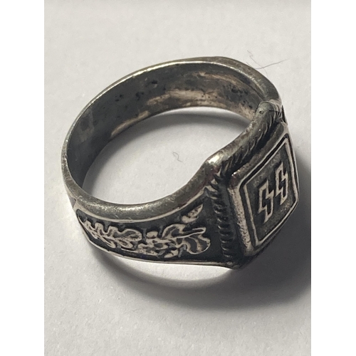 445 - A SILVER GERMAN RING