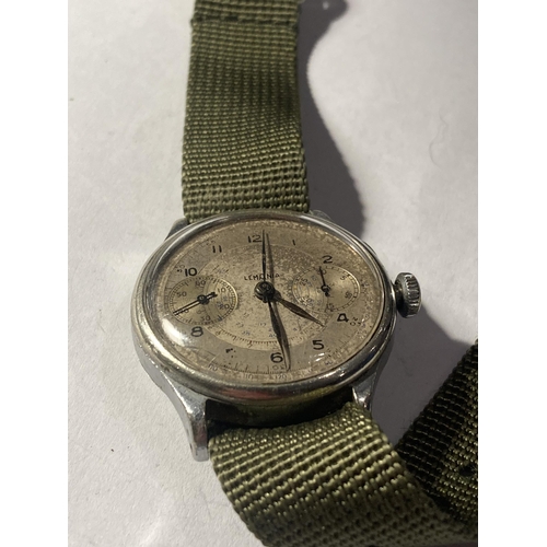 506 - A VINTAGE LEMANIA CHRONOGRAPH WRIST WATCH